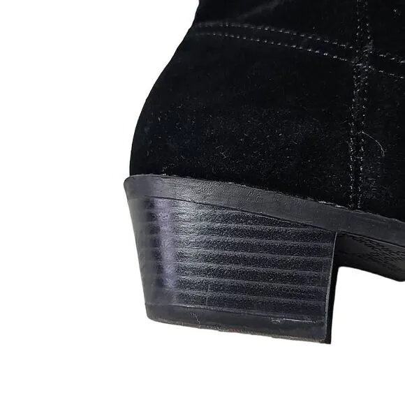 Vionic Black Suede Ankle Boots Booties Size 10