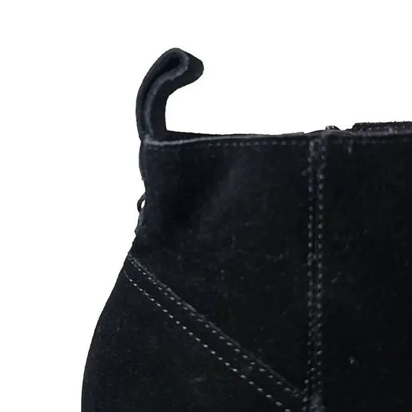 Vionic Black Suede Ankle Boots Booties Size 10