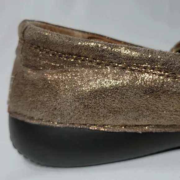 Vionic Goleta Mary Jane Shoes Bronze Studded Adjustable Buckle Strap Comfort