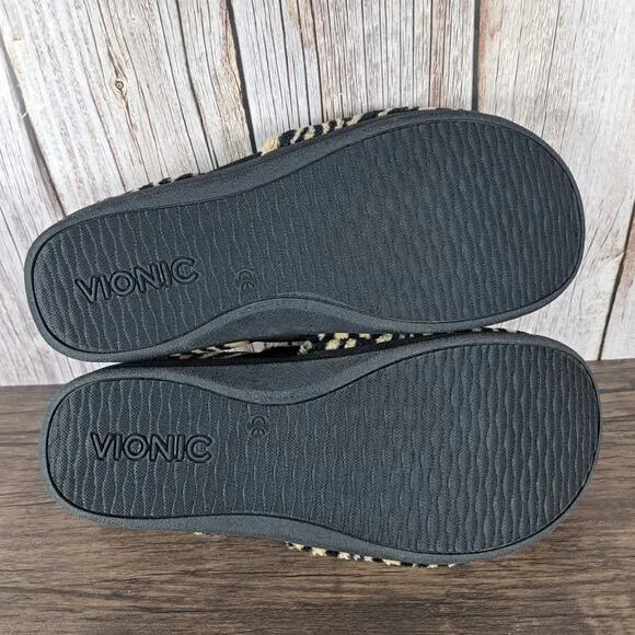 Vionic Indulge Kalia Tiger Slip On Slipper Shoes Women's Sz 8 Tiger Stripes