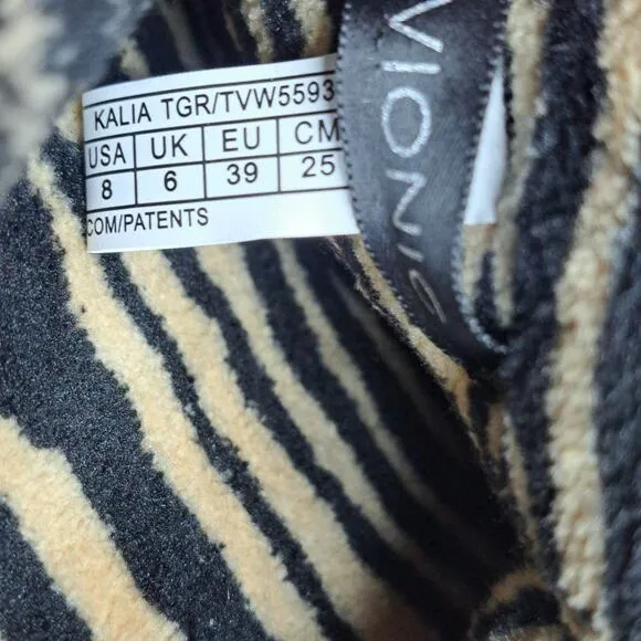 Vionic Indulge Kalia Tiger Slip On Slipper Shoes Women's Sz 8 Tiger Stripes
