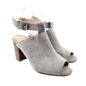 VIONIC Kaia Grey Suede Peep Toe‎ Sandals - Size7