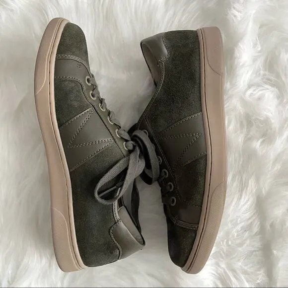 Vionic | Men’s Jerome Casual Sneakers Olive Green Suede Shoes Unisex Flat Size 7