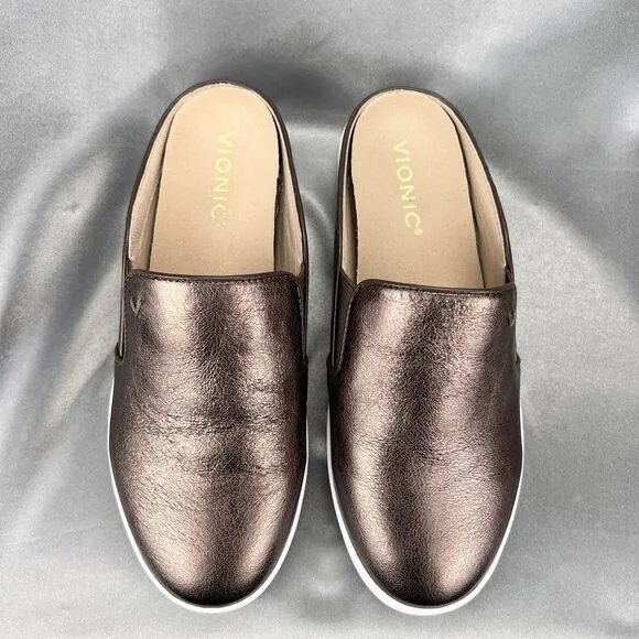 Vionic Splendid Dakota Women’s 6 WIDE Slip-On Mule Metallic Bronze Casual Shoes