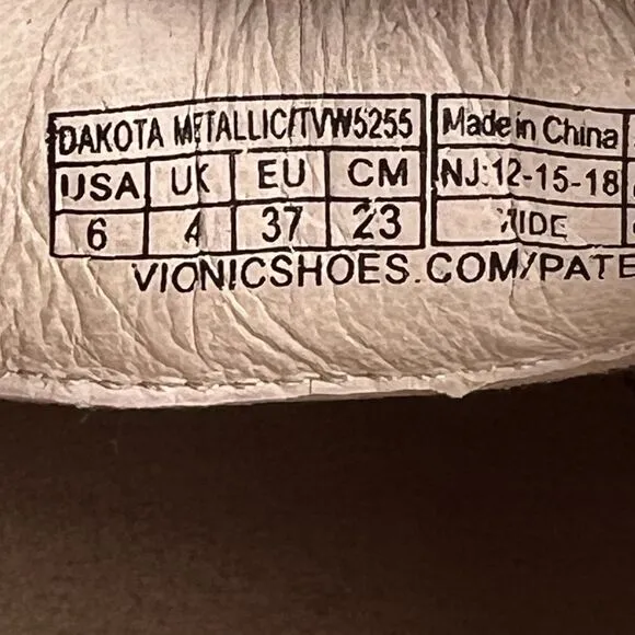 Vionic Splendid Dakota Women’s 6 WIDE Slip-On Mule Metallic Bronze Casual Shoes