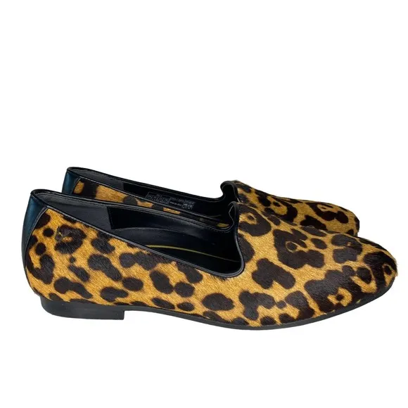 Vionic Women's Willa slip on Flat Shoes Size 6.5 Leopard Calf Hair