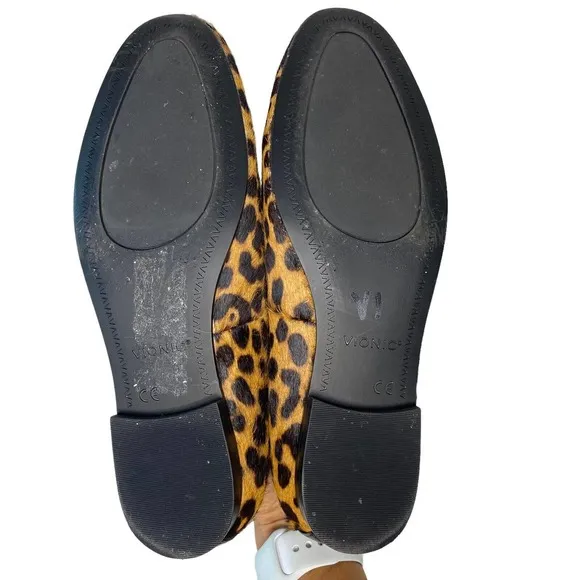 Vionic Women's Willa slip on Flat Shoes Size 6.5 Leopard Calf Hair