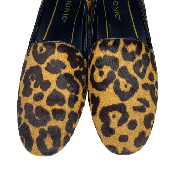 Vionic Women's Willa slip on Flat Shoes Size 6.5 Leopard Calf Hair