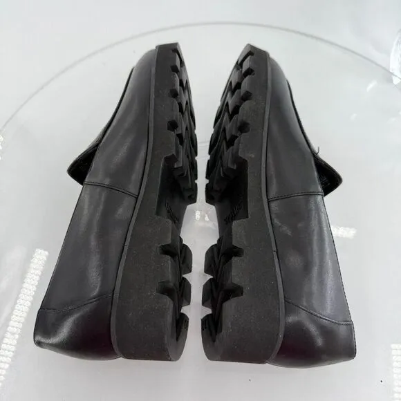 Vionic Shoes Kensley Womens Size 5 Black Leather Comfort Loafer Chunky Slip On