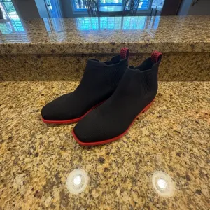 Vivaia Ryan Pro Square Toe Water Repellent Ankle Boots Black Red Sole 37 US 6.5