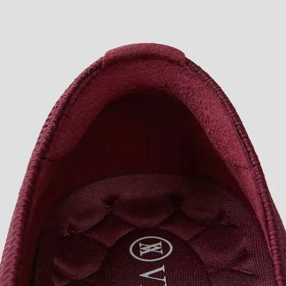 Vivaia Wedge Heel Knit Pointed Toe Slip On  Shoes Burgundy EU/38.5 US/7.5