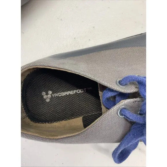 Vivobarefoot  43 mens 10 canvas 2 tone gray casual