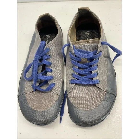 Vivobarefoot  43 mens 10 canvas 2 tone gray casual