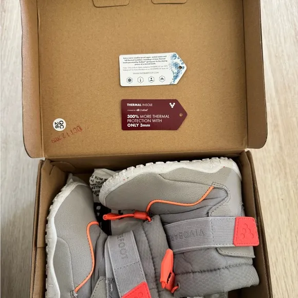 Vivobarefoot Yeti Grey Toddler Winter Boots