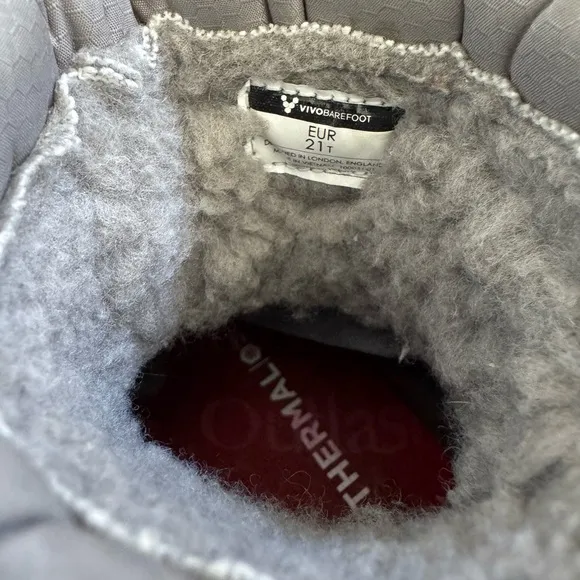 Vivobarefoot Yeti Grey Toddler Winter Boots