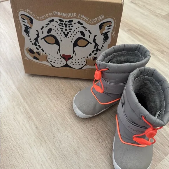 Vivobarefoot Yeti Grey Toddler Winter Boots