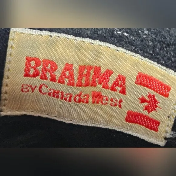 VTG Brahma Canada West Black Leather Roper Kiltie Justin Western Riding Boots