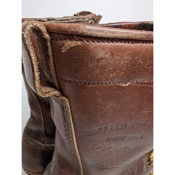 VTG Buffalo Boot Company (White’s) Logging Work Boots Made In USA Spokane Sz 5D