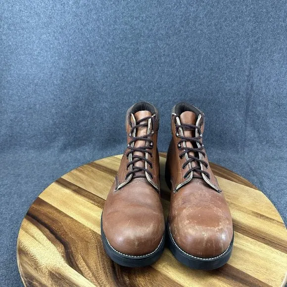 VTG Georgia Ankle Work Lace Up Boots Made In USA Slip Resistant Carbo Tec Sz 9