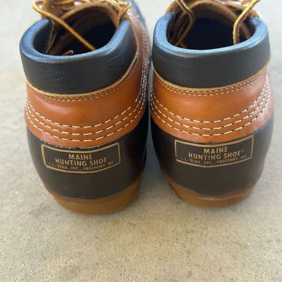 Vtg L.L. Bean Leather Work Duck Hunting Soft Toe Shoes Boots Men’s Sz 9
