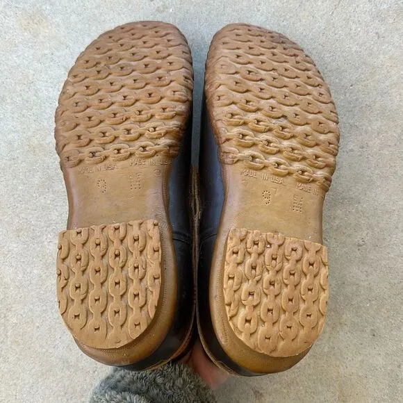 Vtg L.L. Bean Leather Work Duck Hunting Soft Toe Shoes Boots Men’s Sz 9