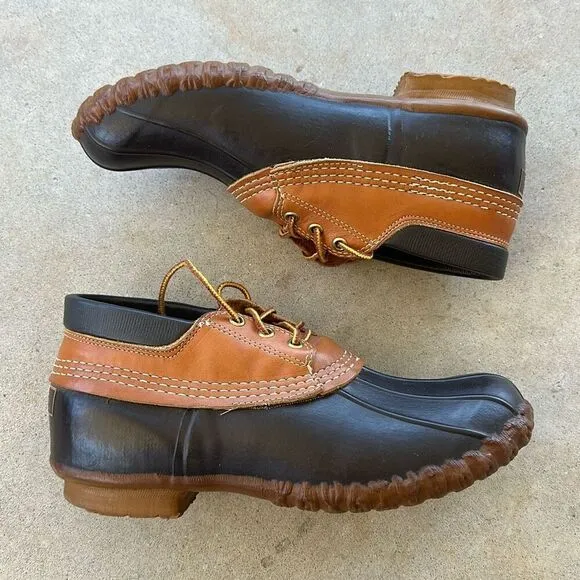 Vtg L.L. Bean Leather Work Duck Hunting Soft Toe Shoes Boots Men’s Sz 9
