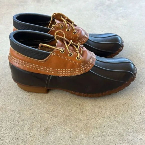 Vtg L.L. Bean Leather Work Duck Hunting Soft Toe Shoes Boots Men’s Sz 9