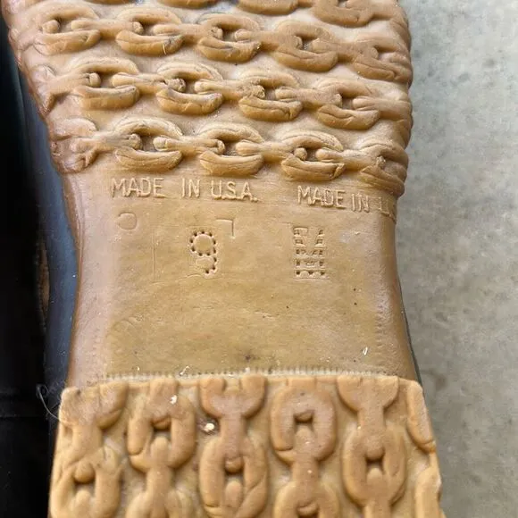 Vtg L.L. Bean Leather Work Duck Hunting Soft Toe Shoes Boots Men’s Sz 9