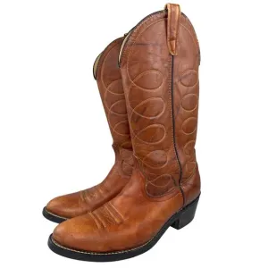Vulcain Western cowboy brown boots neoprene oil resistant size 9.5D made in USA