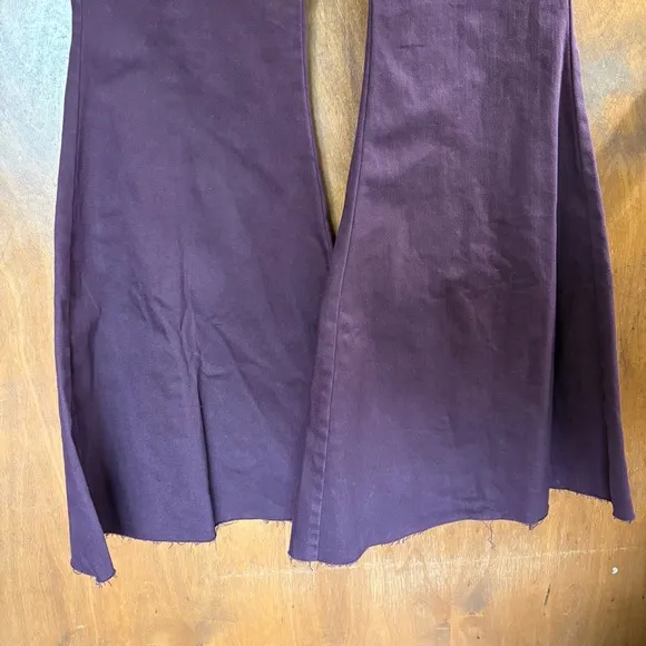 We The Free People CRVY Super High Rise Back Lace Up Flare Jeans Bell Bottoms 32