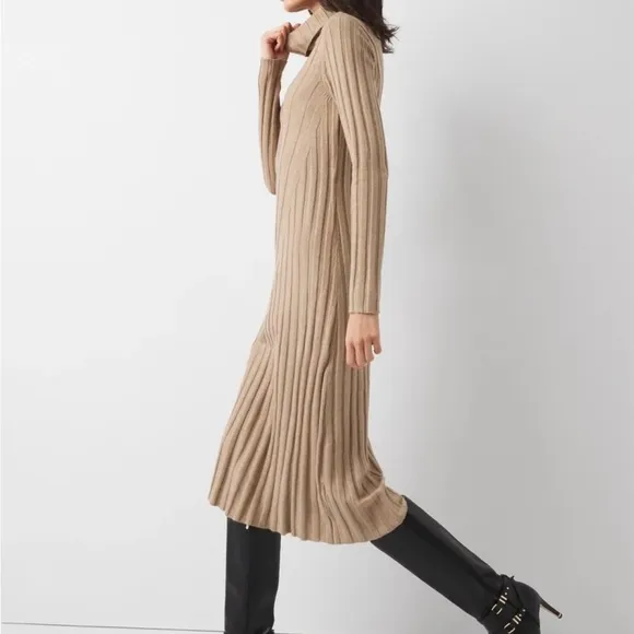 WHBM NWT Ribbed Turtleneck Sweater Dress