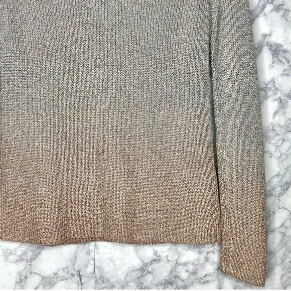 WHBM Ombré Metallic Knit Tunic Sweater Womens Medium
