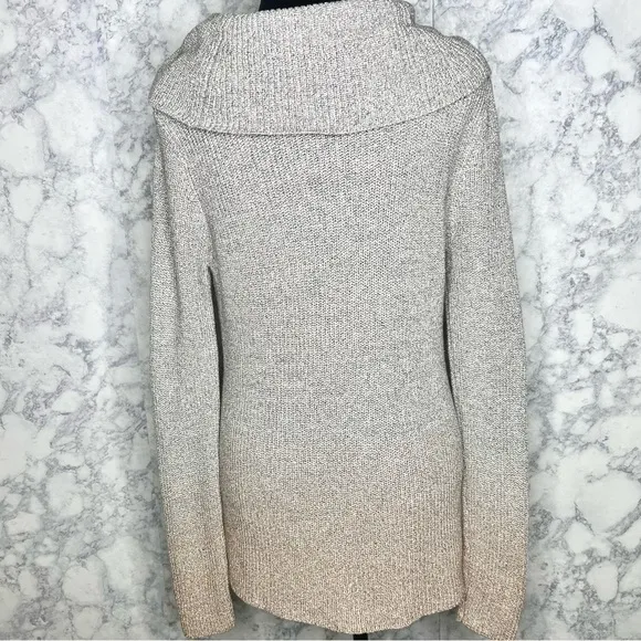 WHBM Ombré Metallic Knit Tunic Sweater Womens Medium