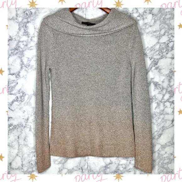 WHBM Ombré Metallic Knit Tunic Sweater Womens Medium