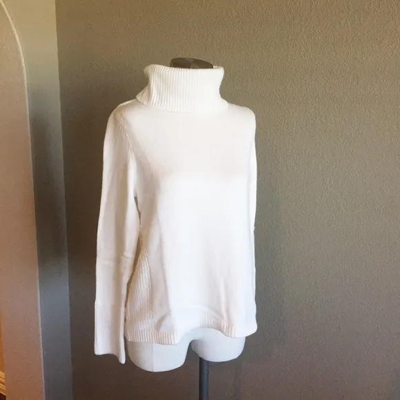 White House Black Market Split-Back Turtleneck - Size Medium