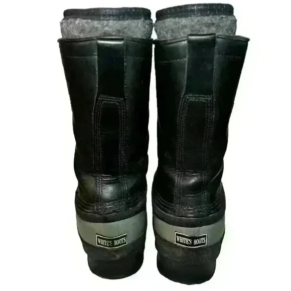 WHITE'S Mens 9 Boots Winter Snow Pacs Leather 14&quot; Insulated Guide Logger‎ Work