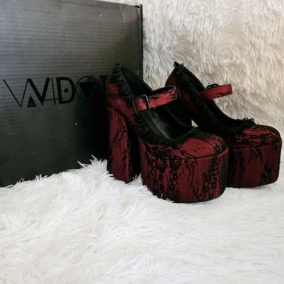 Widow: Lovers Anonymous Platform Heels, Size 8, BNIB Dolls Kill