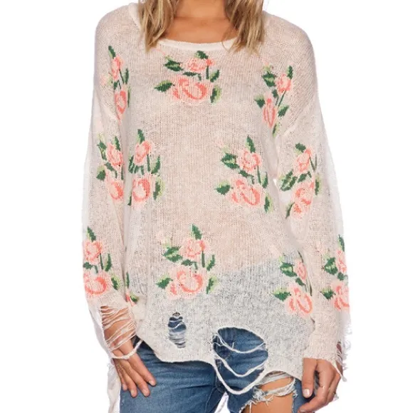 Wildfox White Label Prairie Rose Sweater