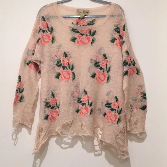 Wildfox White Label Prairie Rose Sweater