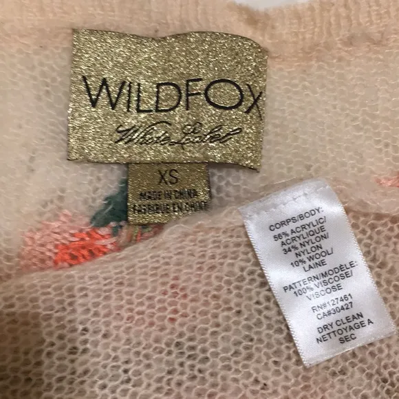 Wildfox White Label Prairie Rose Sweater