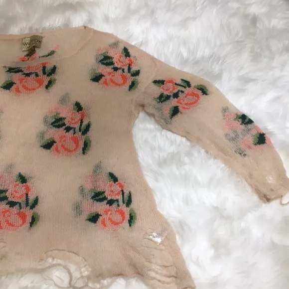 Wildfox White Label Prairie Rose Sweater