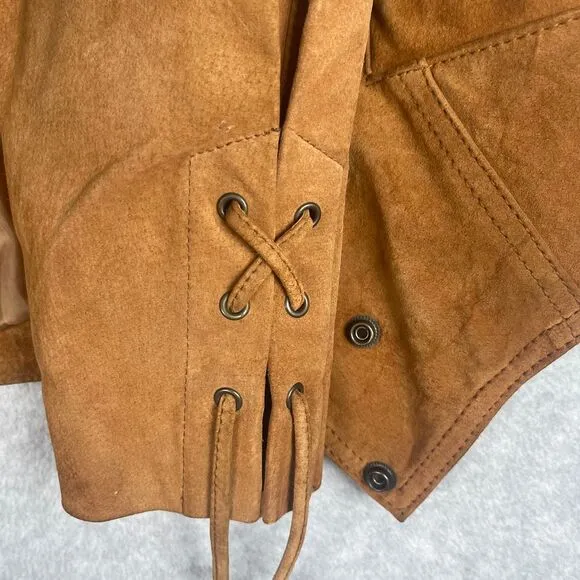 Winlit‎ Western Cowgirl fringe leather Jacket, coat. Size Medium, EUC! Boho