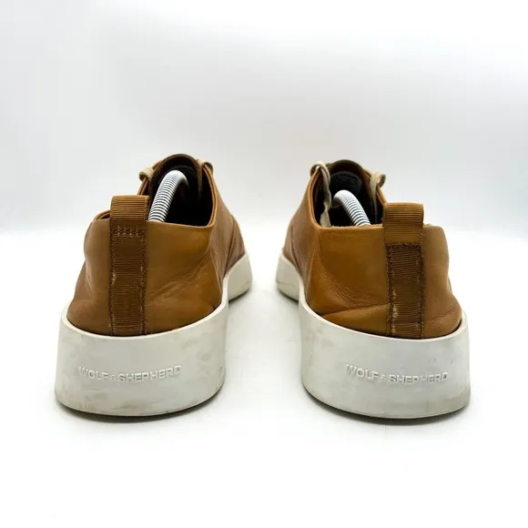 Wolf and Shepherd Cruise Lace Up Men's Size 11 Brown Leather Shoes Sneakers