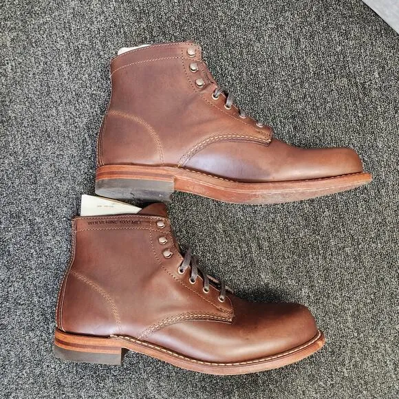 Wolverine 1000 Mile Boots Brown Leather Men's 9.5 D Made in USA W05301 with Box