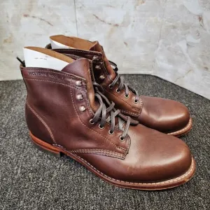Wolverine 1000 Mile Boots Brown Leather Men's 9.5 D Made in USA W05301 with Box