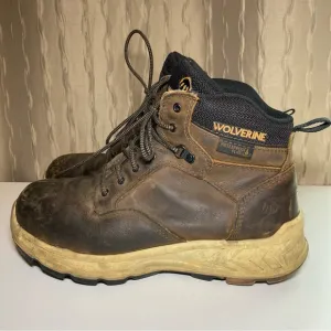 Wolverine Boots Men's 9EW CarbonMax Brown Work W201175 Leather ASTM F2413-18