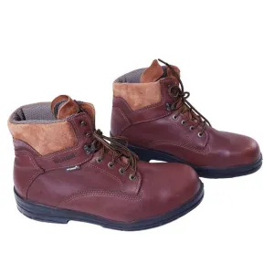 WOLVERINE Men's Size 13M Leather Work Boots Brown Steel Toe DuraShocks in VGUC