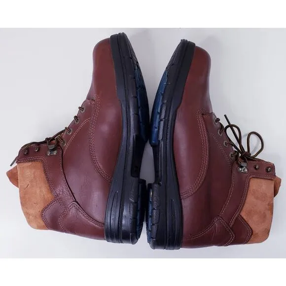 WOLVERINE Men's Size 13M Leather Work Boots Brown Steel Toe DuraShocks in VGUC