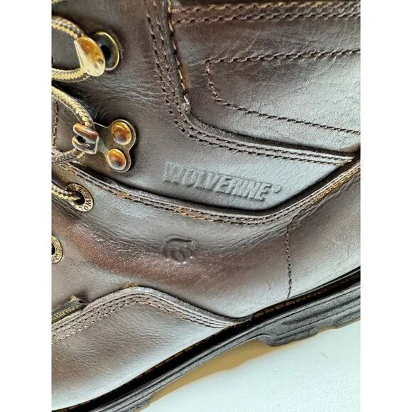 Wolverine Men’s Waterproof Leather Work Boots Sz 13M W0104 FLAWS