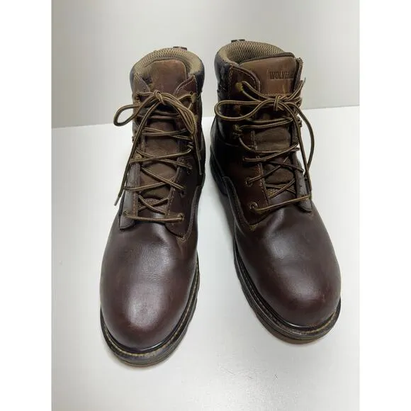 Wolverine Men’s Waterproof Leather Work Boots Sz 13M W0104 FLAWS